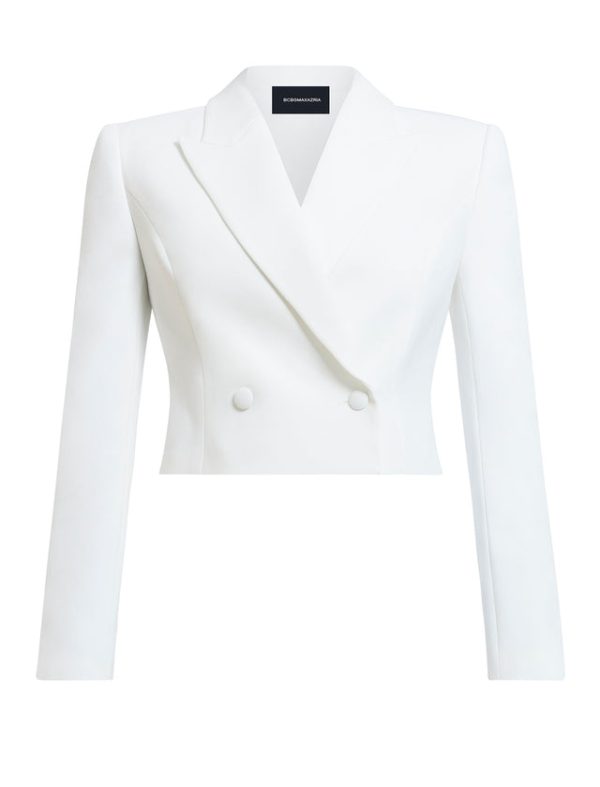 Bcbg Cropped Blazer Gardenia - Image 7