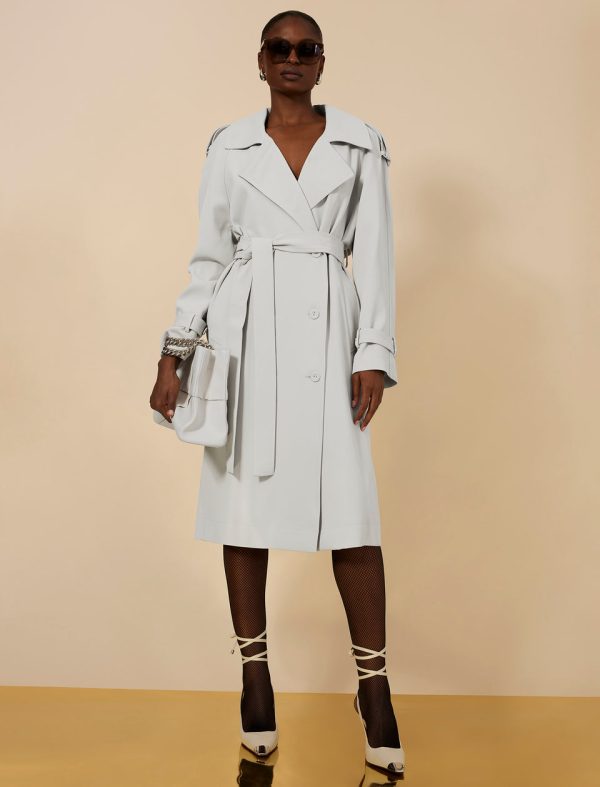 Bcbg Belther Trench Coat Bone