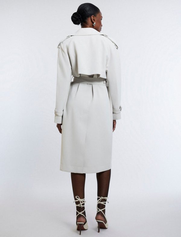 Bcbg Belther Trench Coat Bone - Image 4