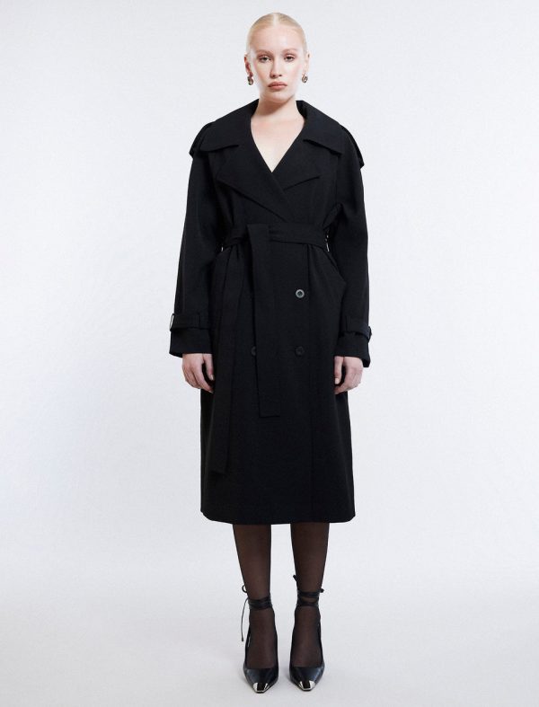 Bcbg Belther Trench Coat Black - Image 2