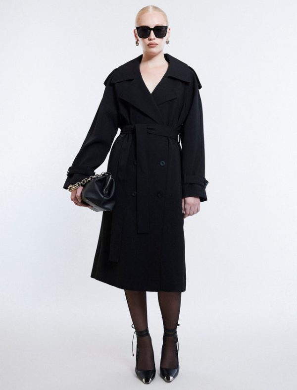 Bcbg Belther Trench Coat Black - Image 6