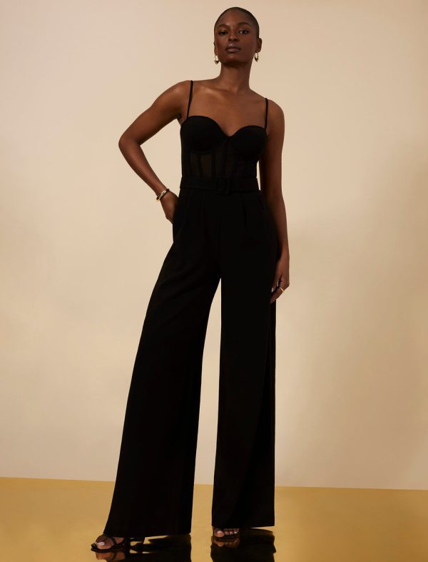 Bcbg Roosevelt Bustier Jumpsuit Black