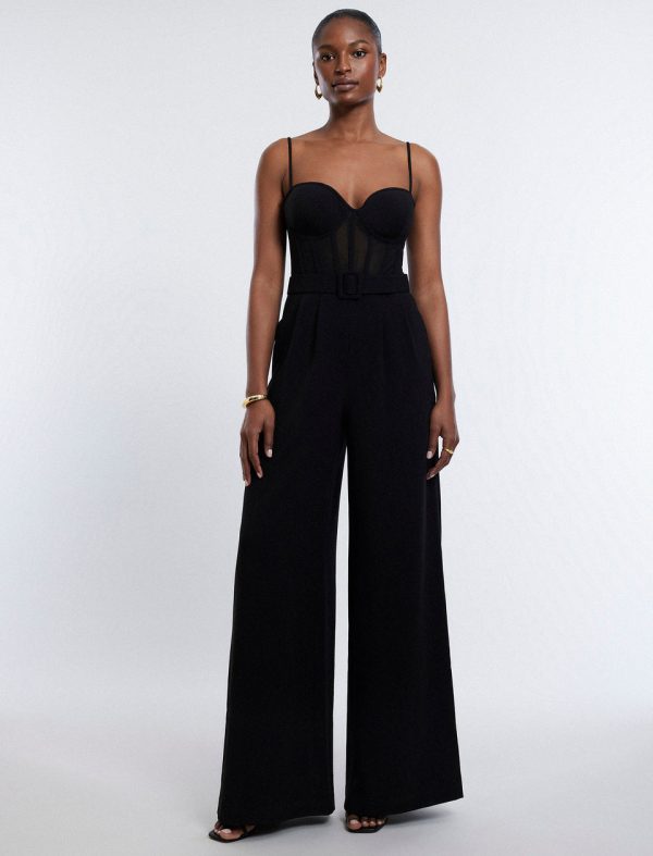 Bcbg Roosevelt Bustier Jumpsuit Black - Image 2