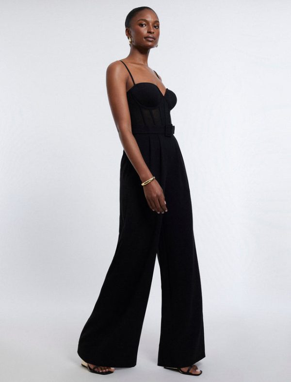 Bcbg Roosevelt Bustier Jumpsuit Black - Image 3