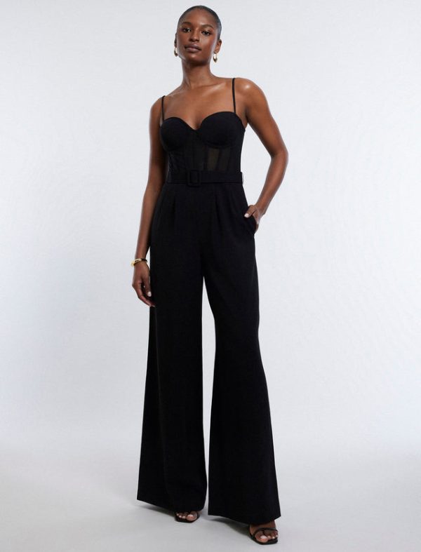 Bcbg Roosevelt Bustier Jumpsuit Black - Image 5