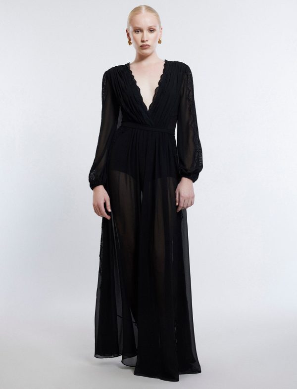 Bcbg Nevaeh Long Sleeve Gown Black - Image 2