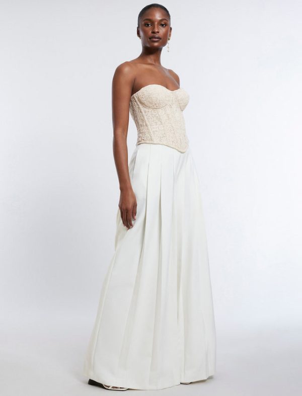 Bcbg Strapless Bustier Top Champagne - Image 3