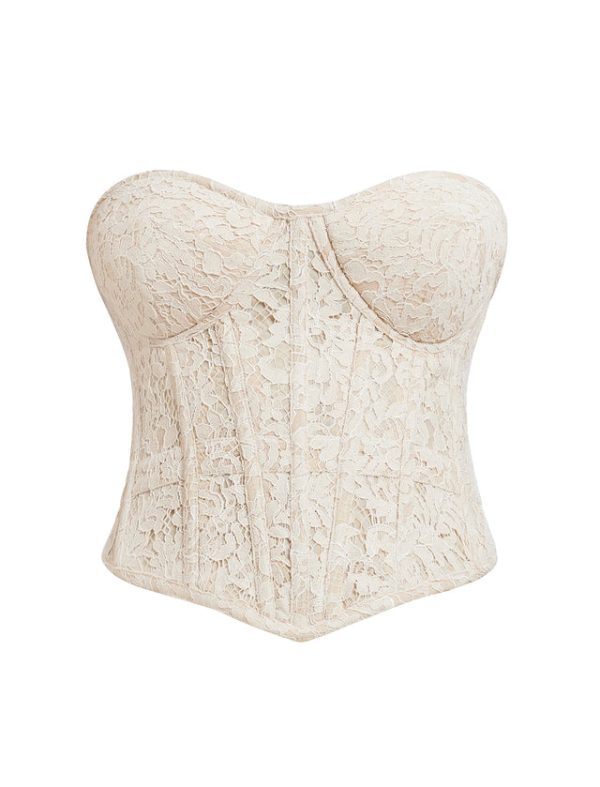 Bcbg Strapless Bustier Top Champagne - Image 7