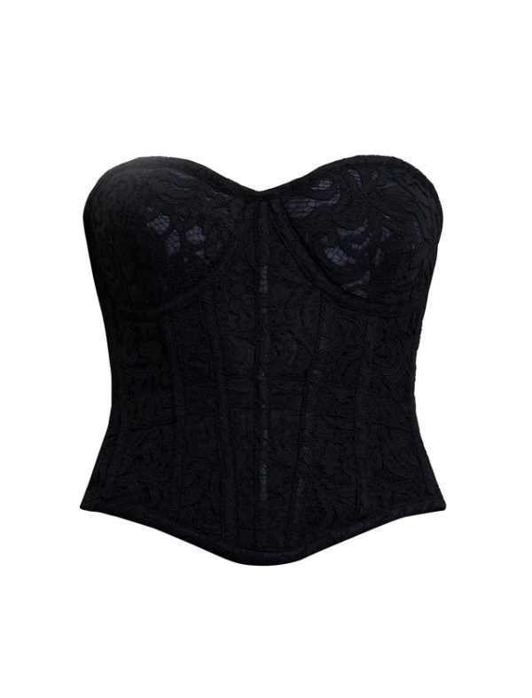 Bcbg Strapless Bustier Top Black - Image 7