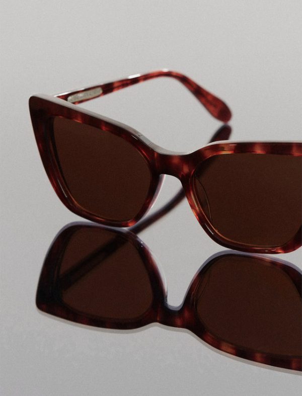 Bcbg Kendall Cat Eye Sunglasses Brown Demi - Image 5