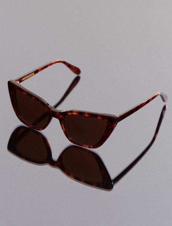 Bcbg Kendall Cat Eye Sunglasses Brown Demi - Image 6