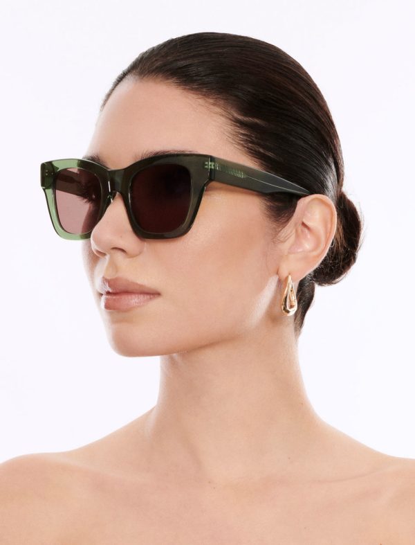 Bcbg Modern Muse Square Sunglasses Sage - Image 2