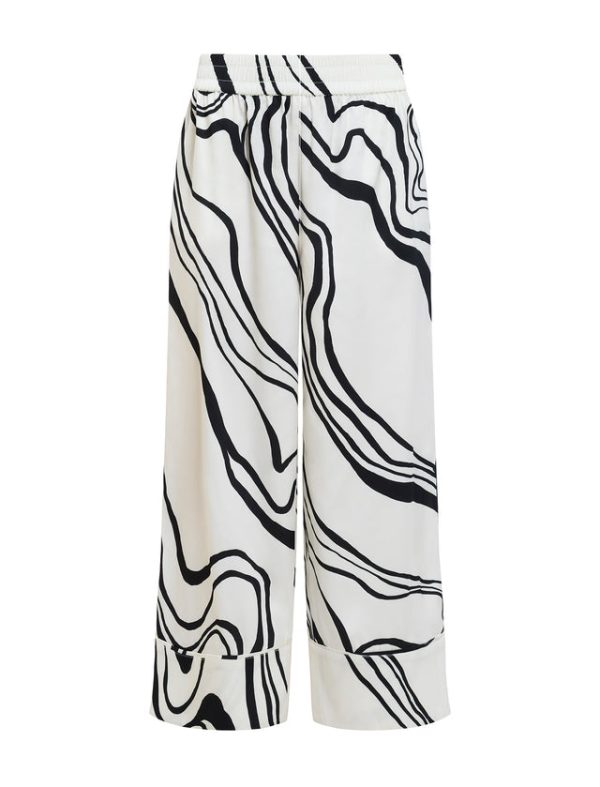 Bcbg Salome Wide-Leg Cropped Pant Gardenia Combo - Image 7