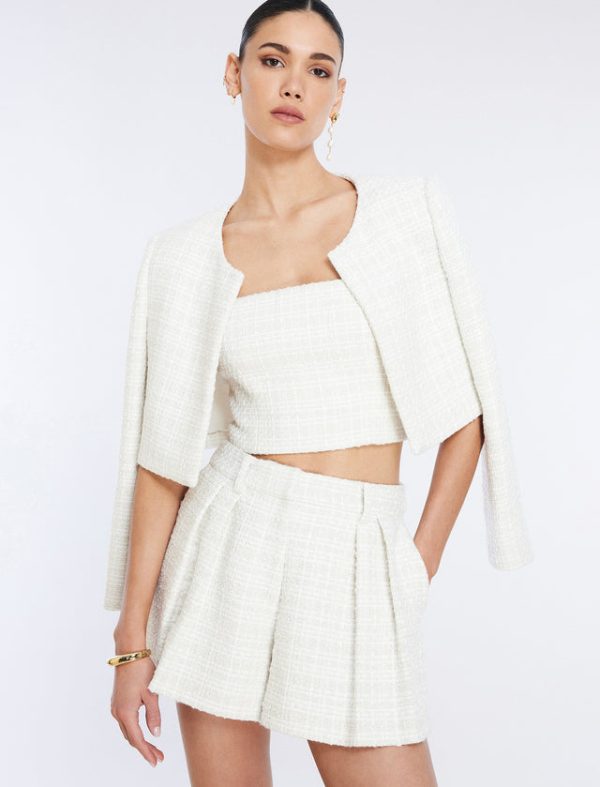 Bcbg Tweed Short Gardenia - Image 6