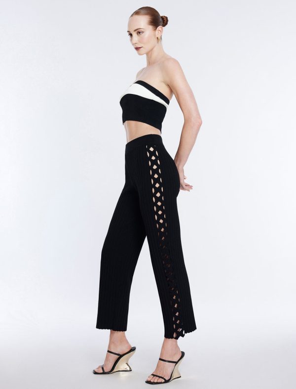 Bcbg Knit Cutout Pant Black