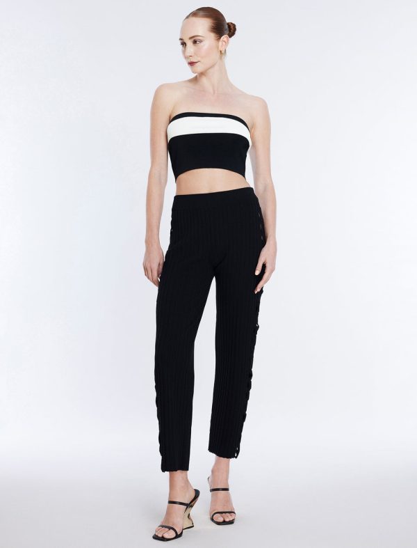 Bcbg Knit Cutout Pant Black - Image 2