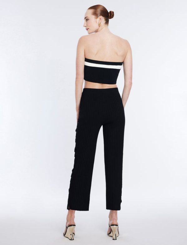 Bcbg Knit Cutout Pant Black - Image 4