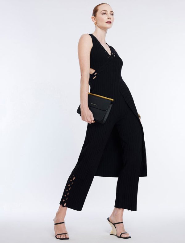 Bcbg Knit Cutout Pant Black - Image 6