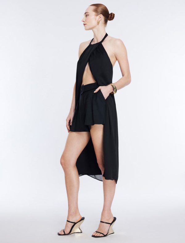 Bcbg Belted Pleated Short Black - Image 3