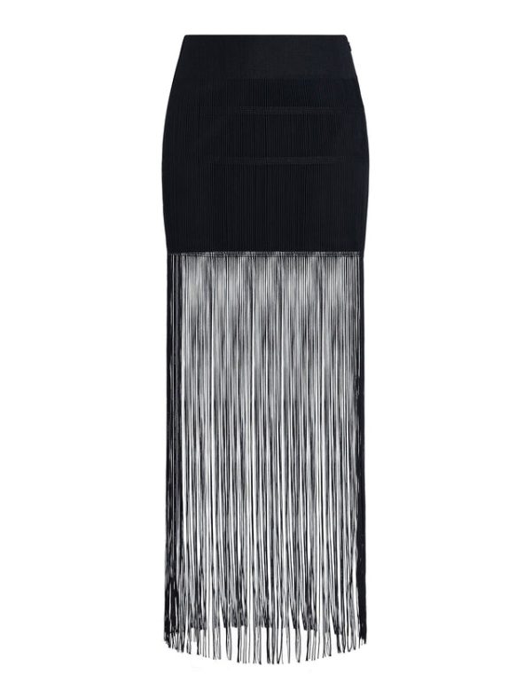 Bcbg Fringe Mini Skirt Black - Image 7