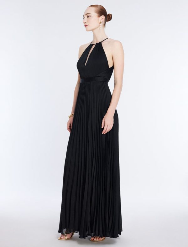 Bcbg Primrose Pleated Gown Black - Image 3