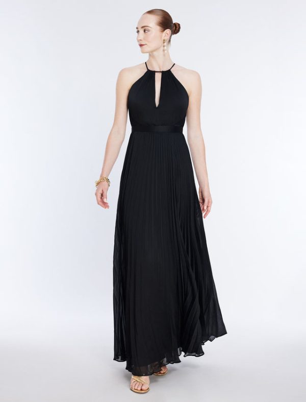 Bcbg Primrose Pleated Gown Black - Image 5