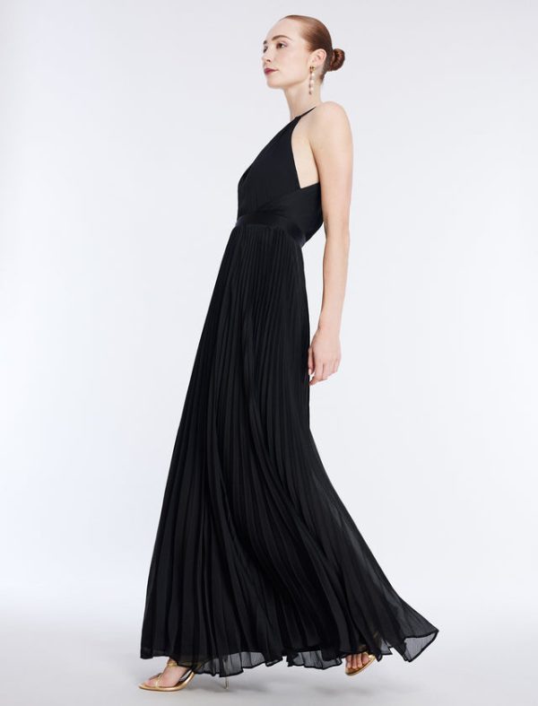 Bcbg Primrose Pleated Gown Black - Image 6