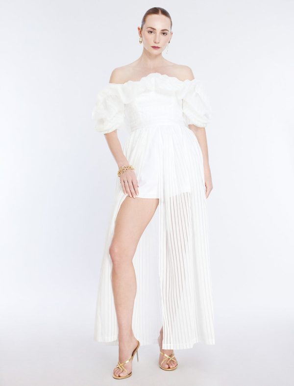 Bcbg Maisie Off Shoulder Gown Gardenia - Image 2