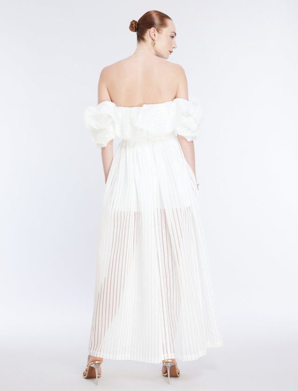 Bcbg Maisie Off Shoulder Gown Gardenia - Image 4