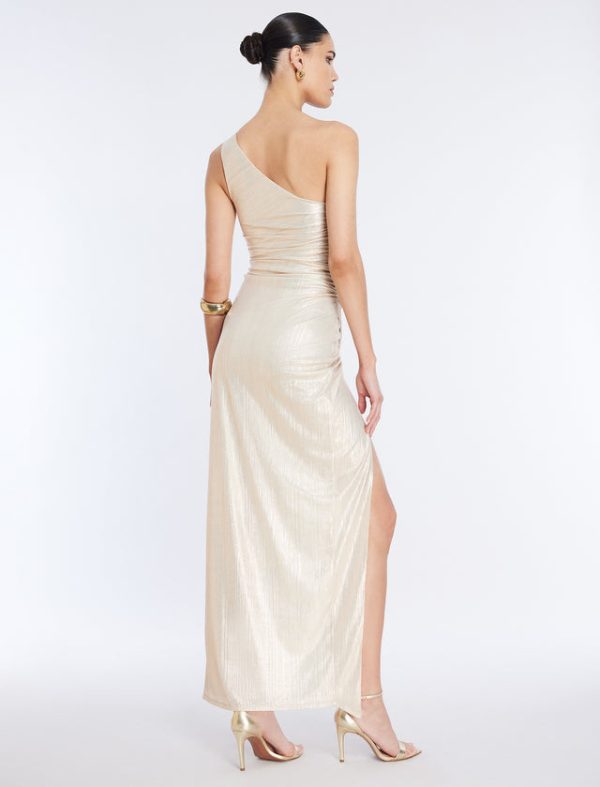 Bcbg Leoni One Shoulder Dress Gardenia - Image 4