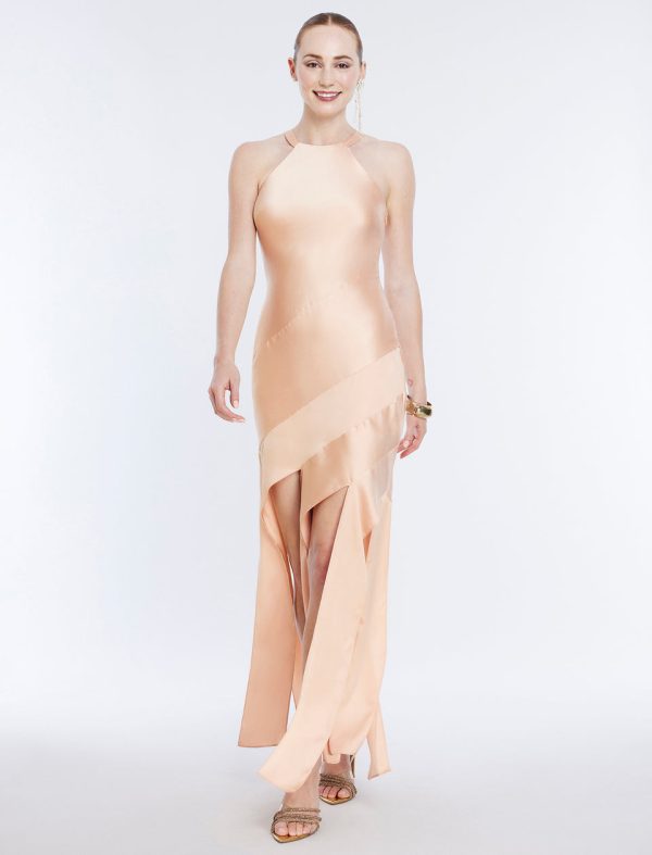 Bcbg Kalina Cascading Ruffle Dress Blush - Image 2