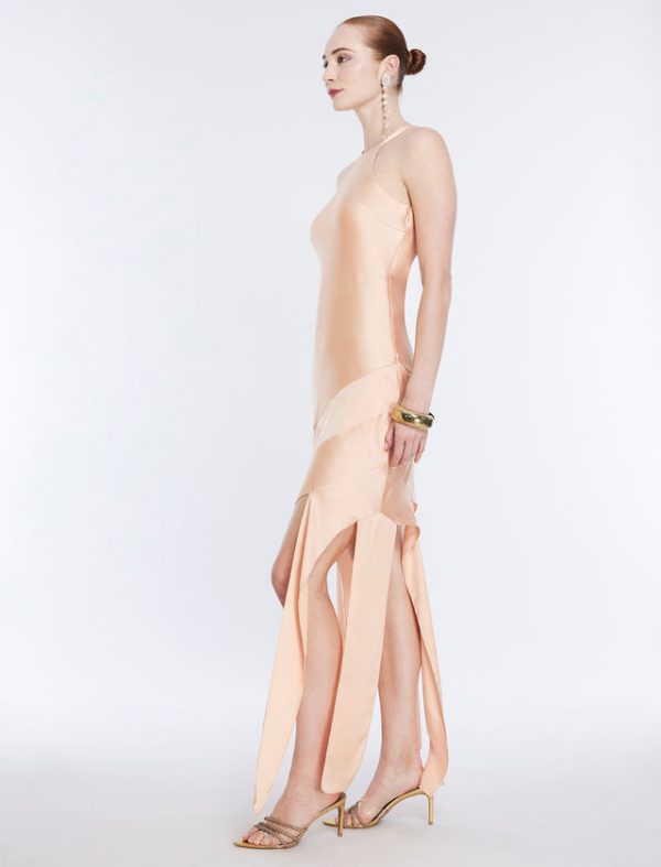 Bcbg Kalina Cascading Ruffle Dress Blush - Image 3