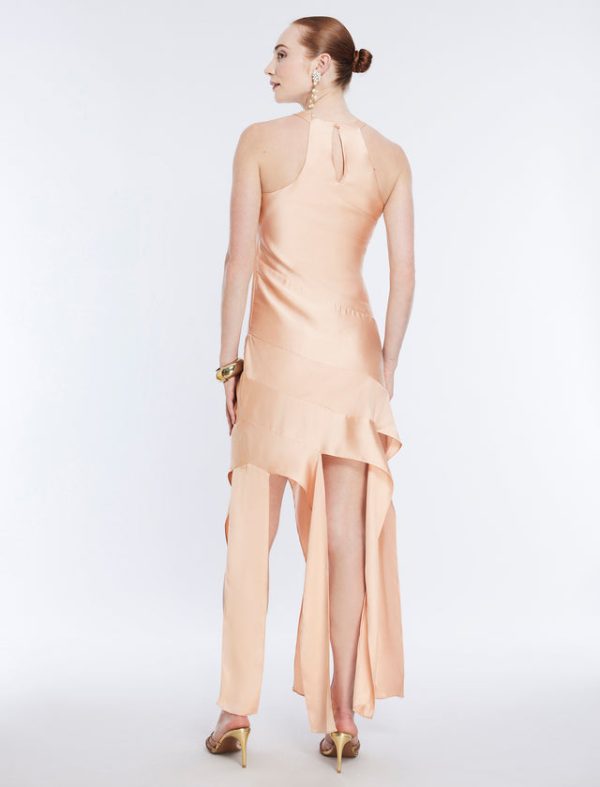 Bcbg Kalina Cascading Ruffle Dress Blush - Image 4