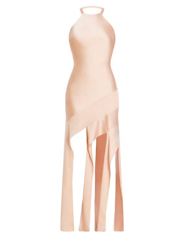 Bcbg Kalina Cascading Ruffle Dress Blush - Image 7