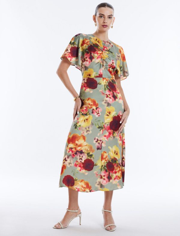 Bcbg Noa Midi Dress Floral Daze