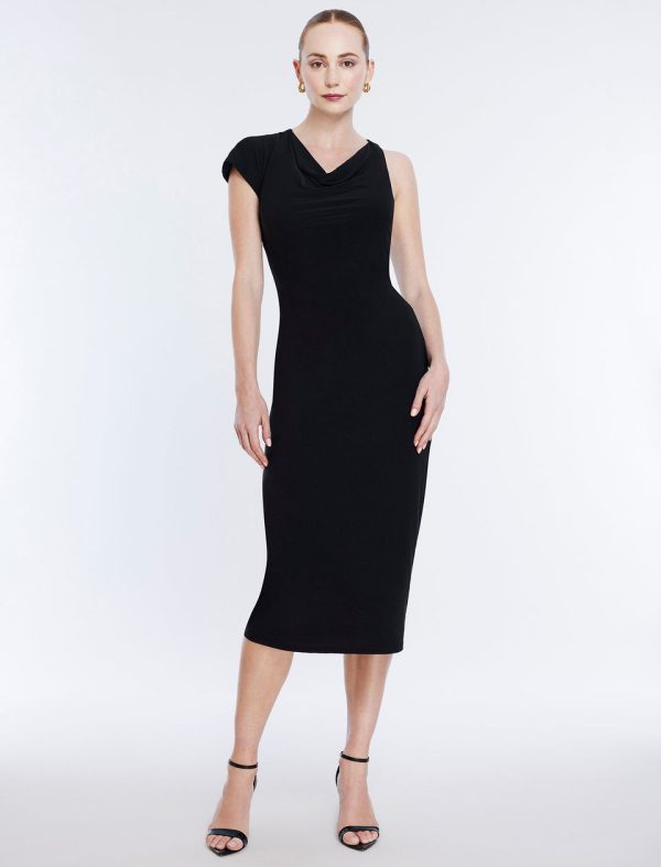 Bcbg Blianna Asymmetrical Dress Black