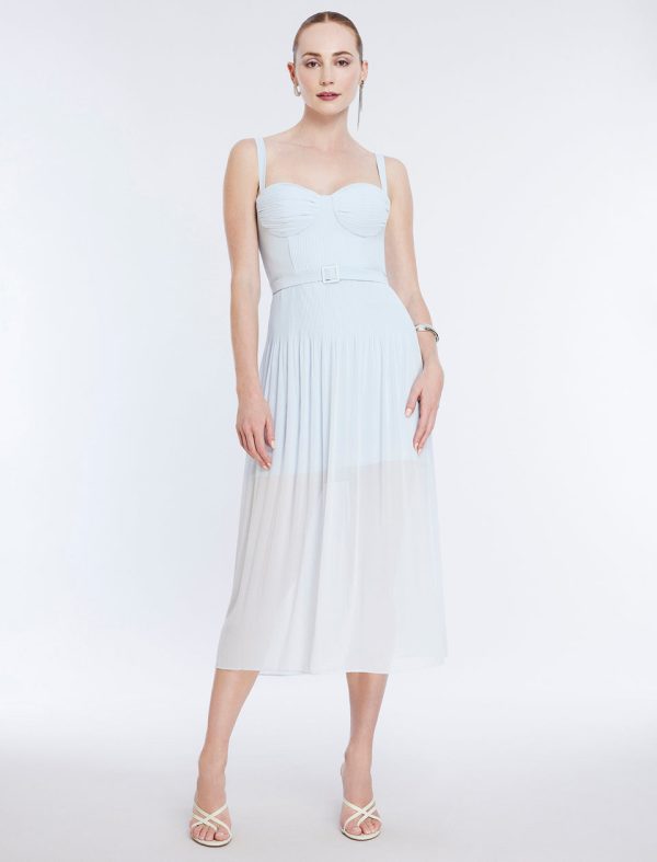 Bcbg Gregoria Midi Dress Ice Blue