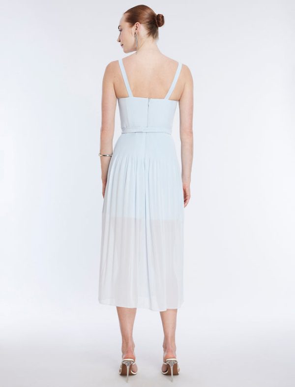 Bcbg Gregoria Midi Dress Ice Blue - Image 4