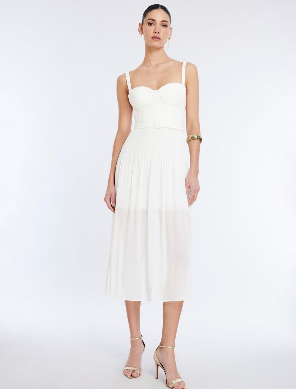 Bcbg Gregoria Midi Dress Gardenia