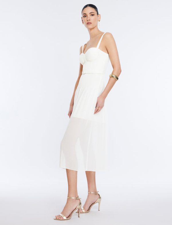 Bcbg Gregoria Midi Dress Gardenia - Image 3