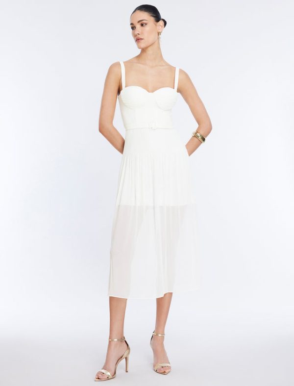 Bcbg Gregoria Midi Dress Gardenia - Image 5