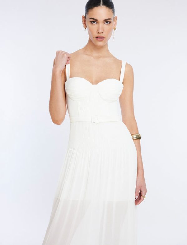 Bcbg Gregoria Midi Dress Gardenia - Image 6