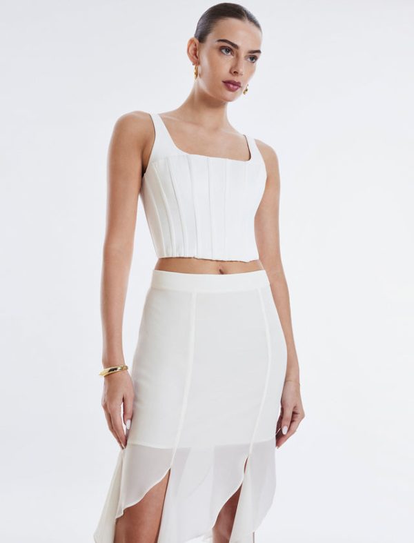 Bcbg Sleeveless Corset Top Gardenia - Image 6