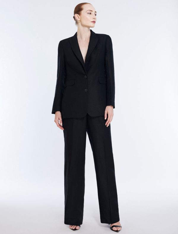 Bcbg Linen Blazer Black - Image 2