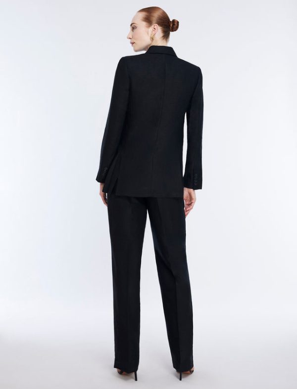 Bcbg Linen Blazer Black - Image 4