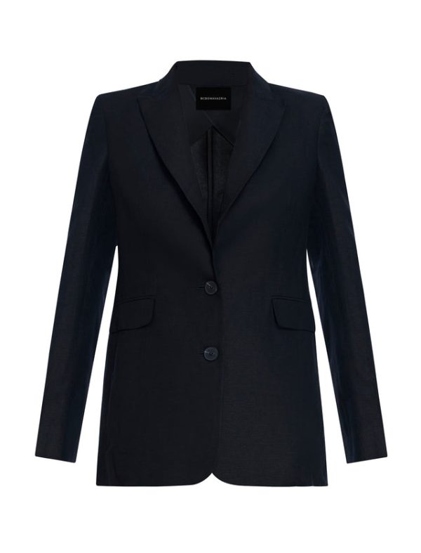 Bcbg Linen Blazer Black - Image 7