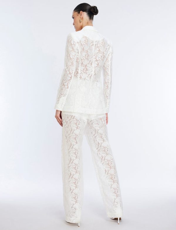 Bcbg Rialla Lace Blazer Gardenia - Image 4