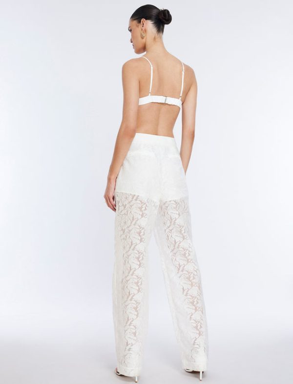 Bcbg Rialla Lace Pant Gardenia - Image 4