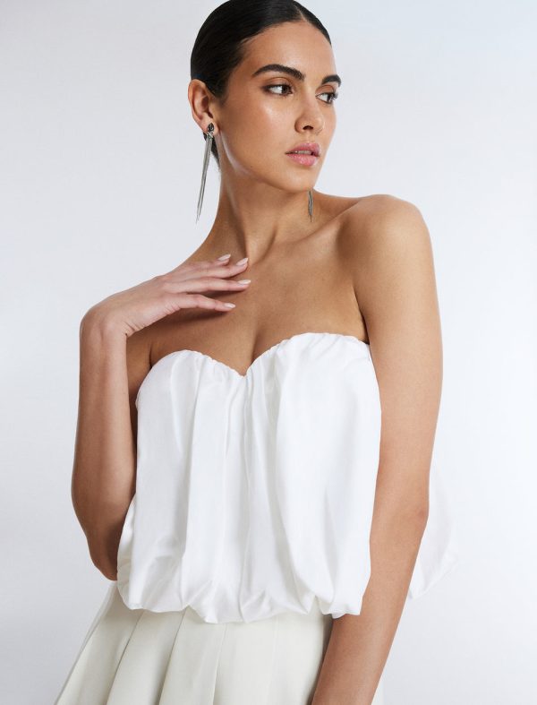 Bcbg Strapless Cotton Poplin Top - Image 6