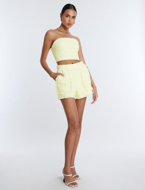 Bcbg Strapless Boucle Crop Top - Image 3